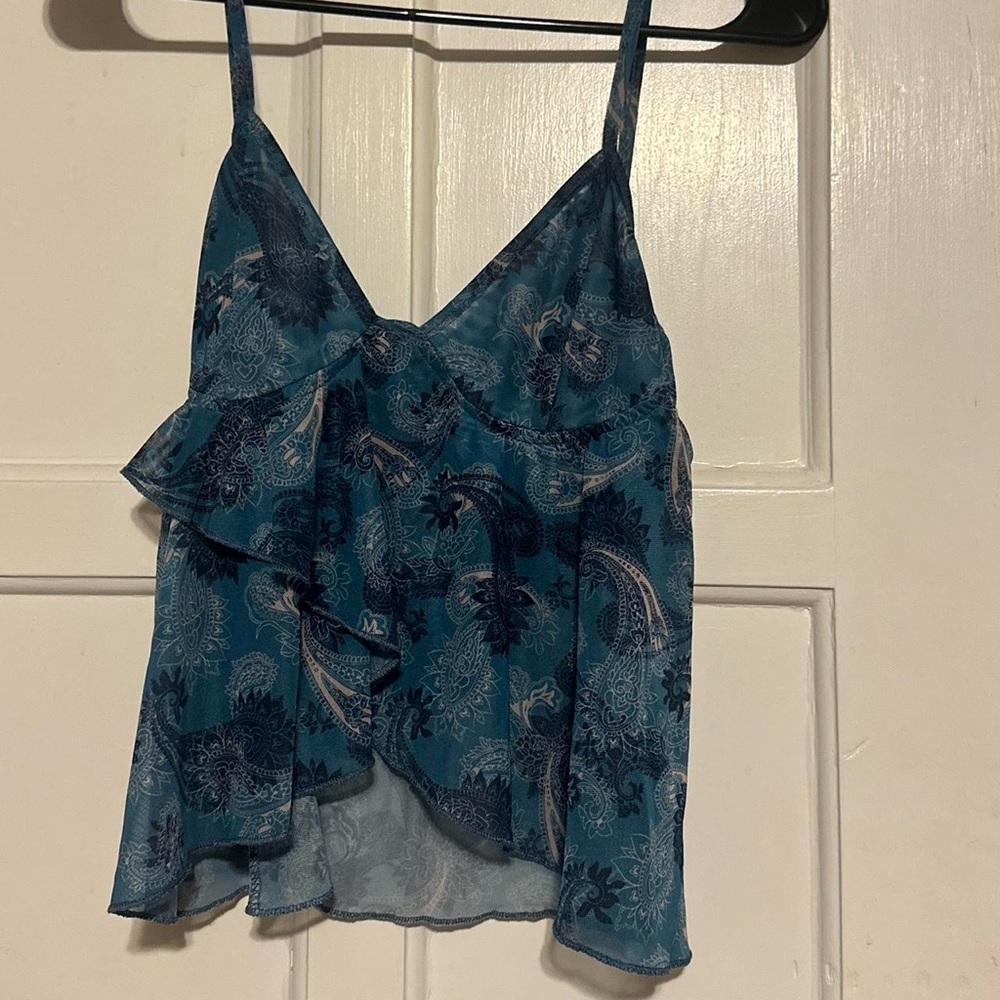 Blue Paisley Women's Top